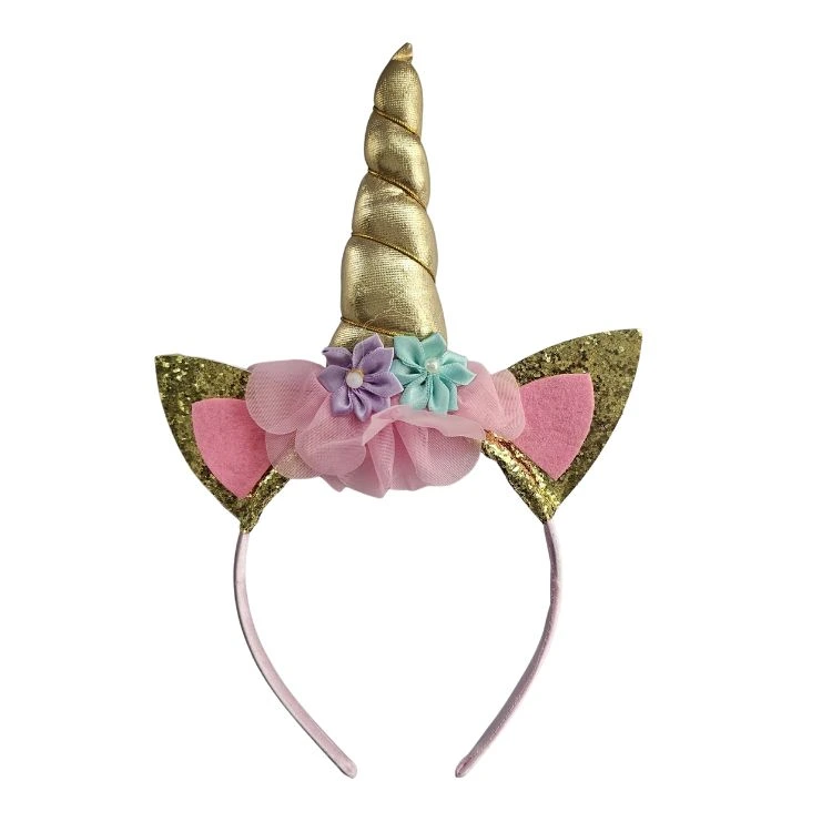 Unicorn Golden Glitter Hairband